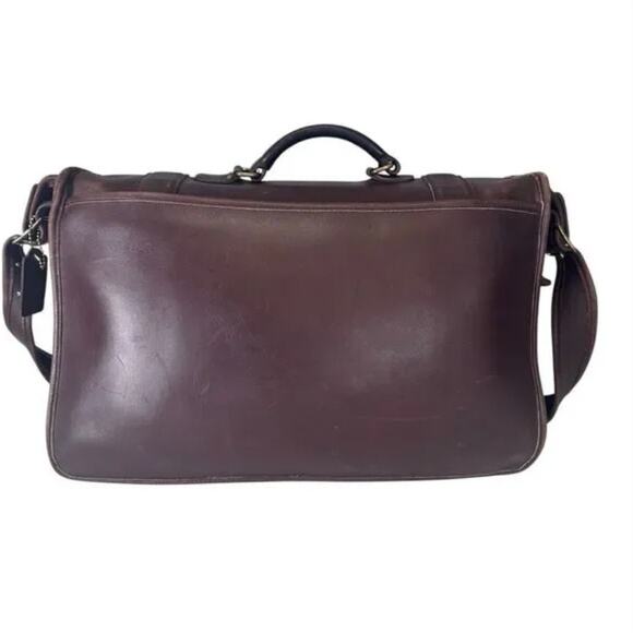 $438 COACH Vintage Briefcase Essex Bag 5274 Mahogany Brown Leather - Picture 2 of 11